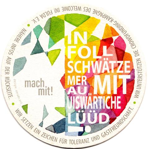 fulda fd-he welcome in 1b (rund215-in foll schwtze)